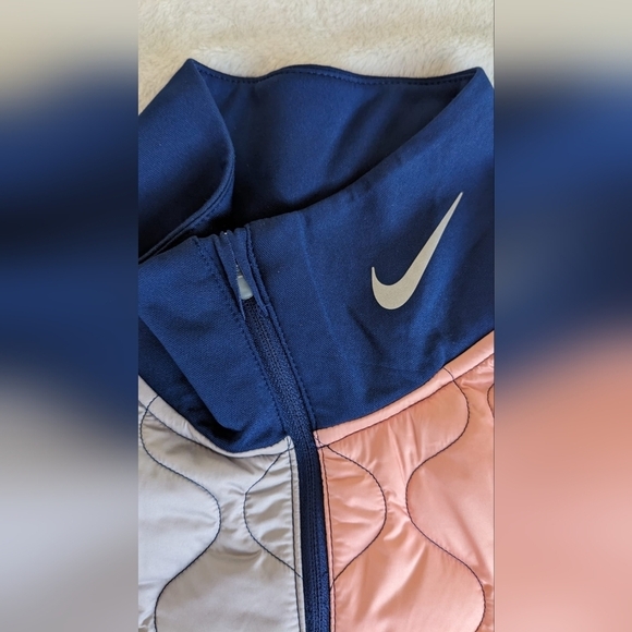 Women’s Nike Aerolayer  Running Vest Void/Atmosphere Grey Size S - Picture 14 of 16